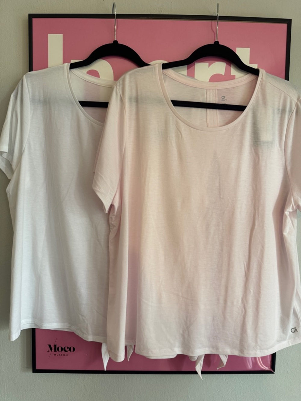 GAP Women Short Sleeve Tee Set in White and Light Pink
